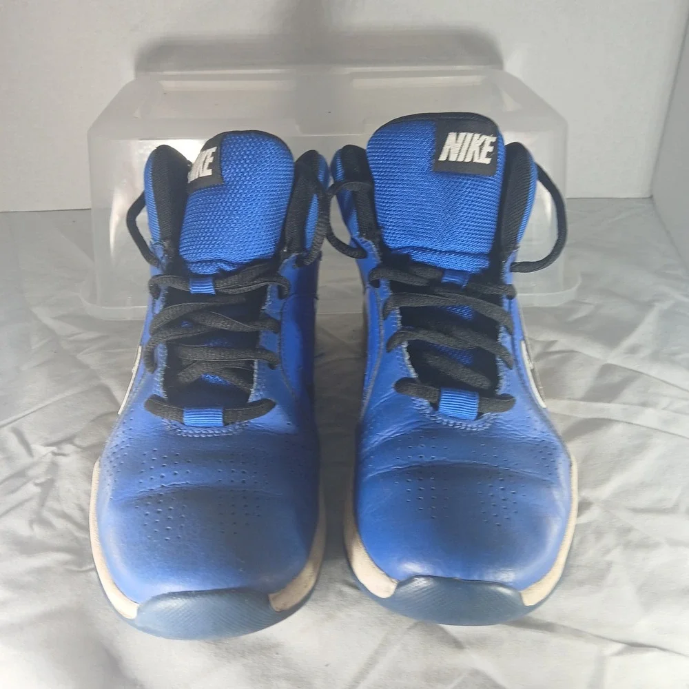 Nike High Top Basketball Shoes Kids US 5Y Blue Black‎ Sneakers